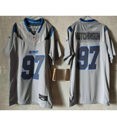 Women's Detroit Lions #97 Aidan Hutchinson Grey 2026 FUSE Rivalries Collection Limited Stitched Jersey