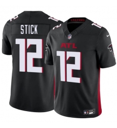 Men's Atlanta Falcons #12 Easton Stick Black 2025 F.U.S.E. Vapor Untouchable Limited Football Stitched Jersey