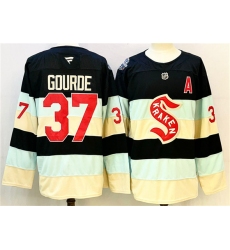 Men's Seattle Kraken #37 Yanni Gourde Deep Sea Blue Winter Classic With A Stitched Hockey Jersey