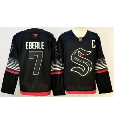 Men's Seattle Kraken #7 Jordan Eberle Black 2026 Alternate Stitched Hockey Jersey