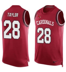 Men's Nike Arizona Cardinals #28 Jamar Taylor Limited Red Player Name & Number Tank Top NFL Jersey