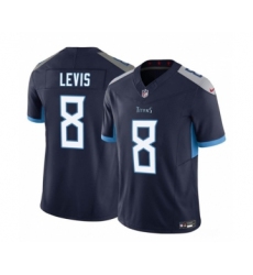 Men's Tennessee Titans #8 Will Levis Navy 2023 F.U.S.E. Vapor Limited Throwback Stitched Jersey