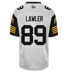 CFL Hamilton tiger cats #89 LAWLER Crested Away White Jersey
