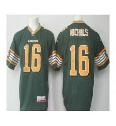 CFL Edmonton Eskimos #16 Matt Nichols Green Jersey