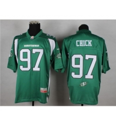 CFL Saskatchewan Roughriders #97 John Chick Green Jersey
