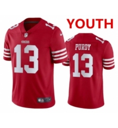 Youth Nike San Francisco 49ers #13 Brock Purdy Red Vapor Untouchable Limited Stitched Football Jersey