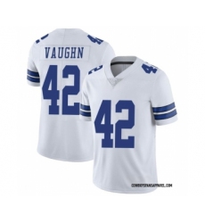 Men's Dallas Cowboys #42 Deuce Vaughn White Vapor Limited Stitched Jersey