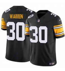 Men's Pittsburgh Steelers #30 Jaylen Warren Black 2025 F.U.S.E. Alternate Vapor Untouchable Limited Stitched Jersey