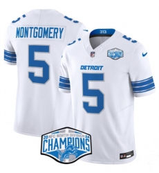 Men's Detroit Lions #9 Jameson Williams Blue 2024 NFC North Champions F.U.S.E. Vapor Limited Stitched Jersey