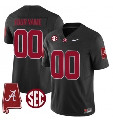 Men's Alabama Crimson Tide Active Player Custom Black F.U.S.E. Alabama Map Stitched Football Jersey