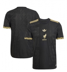 Men's Mexico Blank Black Gold 2025 Soccer Jersey