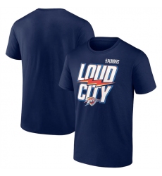 Men's Oklahoma City Thunder Navy 2025 Playoffs Loud City Slogan T-Shirt