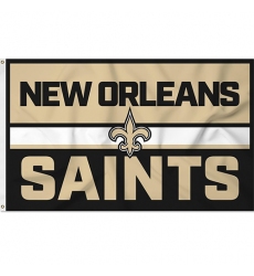 2Pcs New Orleans Saints flagNFL Football Bold 3' x 5' Banner Flag Single Sided - Indoor or Outdoor - Home Décor