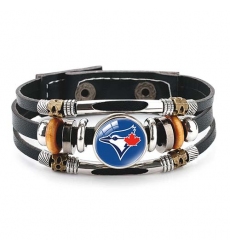 The Toronto Blue Jays MLB Pro football team jewel cowhide bracelet leather hand jewelry