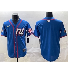 Men's National League Chicago Cubs Blank Blue 2025 All-Star Edition Limited Stitched Baseball Jersey