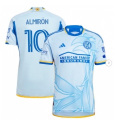 Men's Atlanta United FC Miguel Almiron adidas Light Blue 2024 The Resurgens Kit Authentic Player Jersey