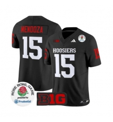 Men's Indiana Hoosiers #15 Fernando Mendoza 2025 F.U.S.E. Rose Bowl Black Stitched Jersey