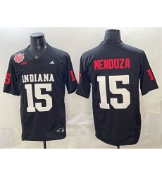 Mens Indiana Hoosiers #15 Fernando Mendoza Black F.U.S.E. 2025 National Champions Patch Stitched Football Jersey