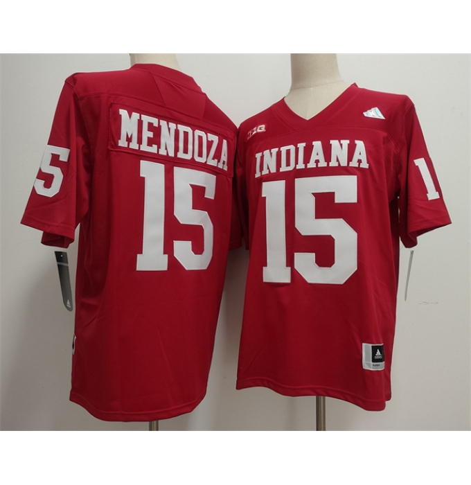 Men's Indiana Hoosiers #15 Fernando Mendoza Red 2026 Stitched Basketball Jersey