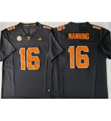 Men's Tennessee Volunteers #16 Peyton Manning Black 2026 F.U.S.E. Stitched Jersey
