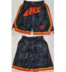 Men's Oklahoma City Thunder Black City Edition Shorts (Run Small)