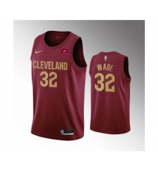 Men's Cleveland Cavaliers #32 Dean Wade Wine Icon Edition Stitched Basketball Jersey