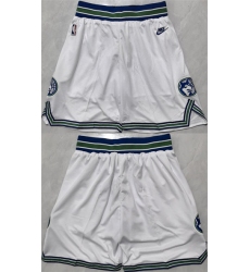 Men's Minnesota Timberwolves White 2025 Shorts (Run Small)