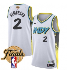 Men's Indiana Pacers #2 Andrew Nembhard White 2024-25 City Edition Stitched Basketball Jersey