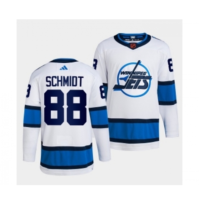 Men's Winnipeg Jets #88 Nate Schmidt White 2022 Reverse Retro Stitched Jersey