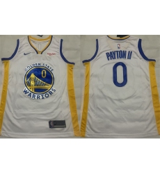 Men's Golden State Warriors #0 Gary Payton II White Association Edition Stitched Basketball Jersey