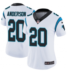 Women's Nike Carolina Panthers #20 C.J. Anderson White Vapor Untouchable Limited Player NFL Jersey