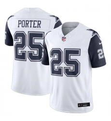 Men's Dallas Cowboys #25 Joey Porter Jr. White Alternate 2026 F.U.S.E. Vapor Untouchable Limited Stitched Football Jersey