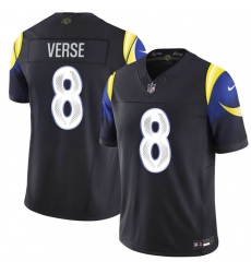 Men's Los Angeles Rams #8 Jared Verse Black 2025 F.U.S.E. “Rivalries” Vapor Limited Football Stitched Jersey