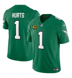 Men's Philadelphia Eagles #1 Jalen Jurts Kelly Green 2025 F.U.S.E. With 4-Star C Vapor Untouchable Limited Football Stitched Jersey