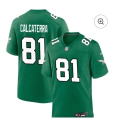 Men's Philadelphia Eagles #81 Grant Calcaterra Limited Kelly Green Vapor Jersey