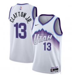 Men's Utah Jazz #13 Walter Clayton Jr. White 2025 Association Edition Stitched Basketball Jersey