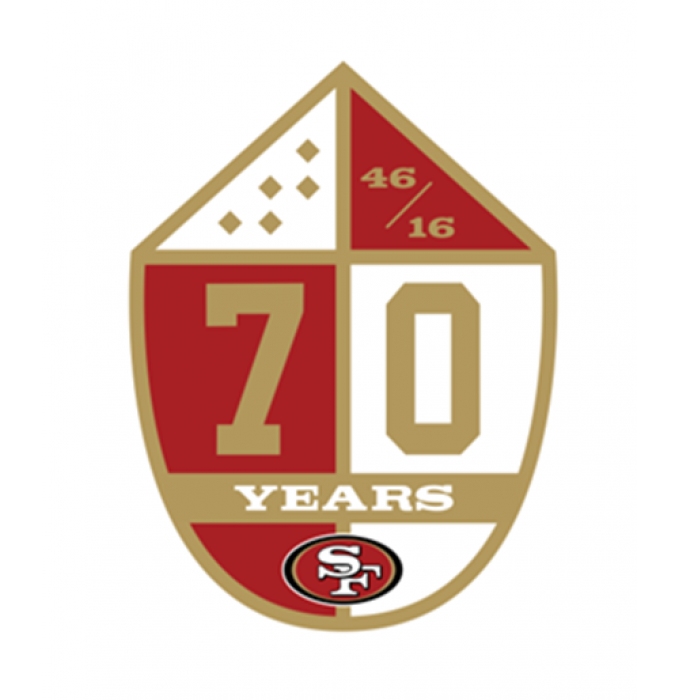 49ers 70th anniversary patch