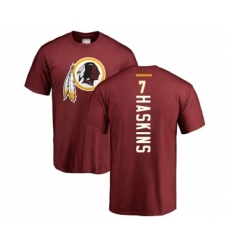 Football Washington Redskins #7 Dwayne Haskins Maroon Backer T-Shirt