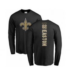Football New Orleans Saints #62 Nick Easton Black Backer Long Sleeve T-Shirt