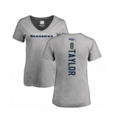 Football Women's Seattle Seahawks #8 Jamar Taylor Ash Backer T-Shirt