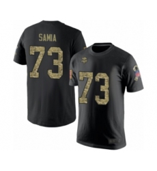 Football Minnesota Vikings #73 Dru Samia Black Camo Salute to Service T-Shirt