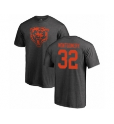 Football Chicago Bears #32 David Montgomery Ash One Color T-Shirt