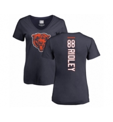 Football Women's Chicago Bears #88 Riley Ridley Navy Blue Backer T-Shirt