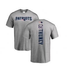 Football New England Patriots #62 Joe Thuney Ash Backer T-Shirt