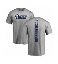 Football Los Angeles Rams #27 Darrell Henderson Ash Backer T-Shirt