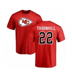 Football Kansas City Chiefs #22 Juan Thornhill Red Name & Number Logo T-Shirt