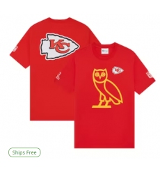 Men's Kansas City Chiefs OVO x NFL Red OG Owl T-Shirt