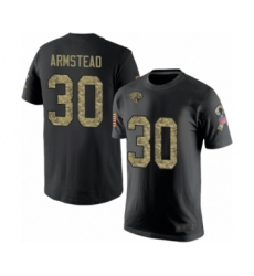 Football Men's Jacksonville Jaguars #30 Ryquell Armstead Black Camo Salute to Service T-Shirt