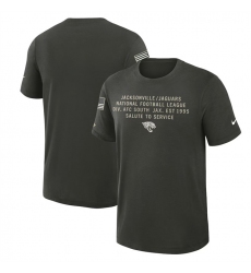 Men's Jacksonville Jaguars Dark Green 2025 Salute to Service Sideline Slub Dri-FIT T-Shirt