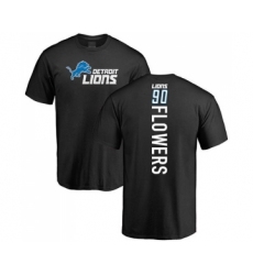 Football Detroit Lions #90 Trey Flowers Black Backer T-Shirt
